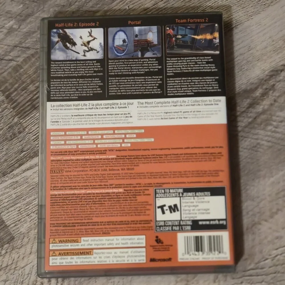 The Orange Box Half Life 2 Xbox 360 2007 CIB Platinum Hits Retro Y2K - Read - Picture 6 of 6